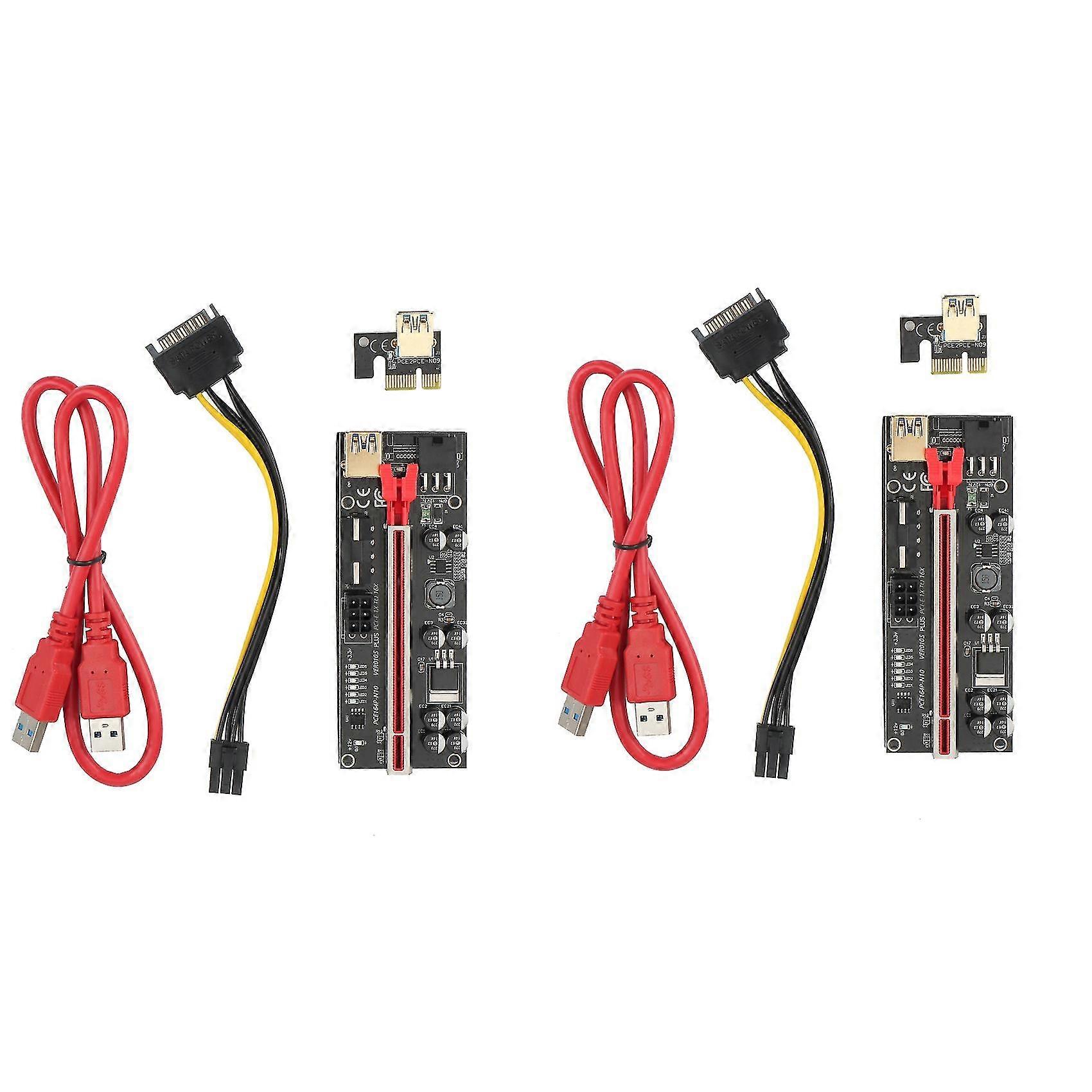 VER010S USB3.0 PCI-E Riser VER010 PLUS Express 1X 4X 8X 16X Extender Pcie Riser Adapter Card SATA 6