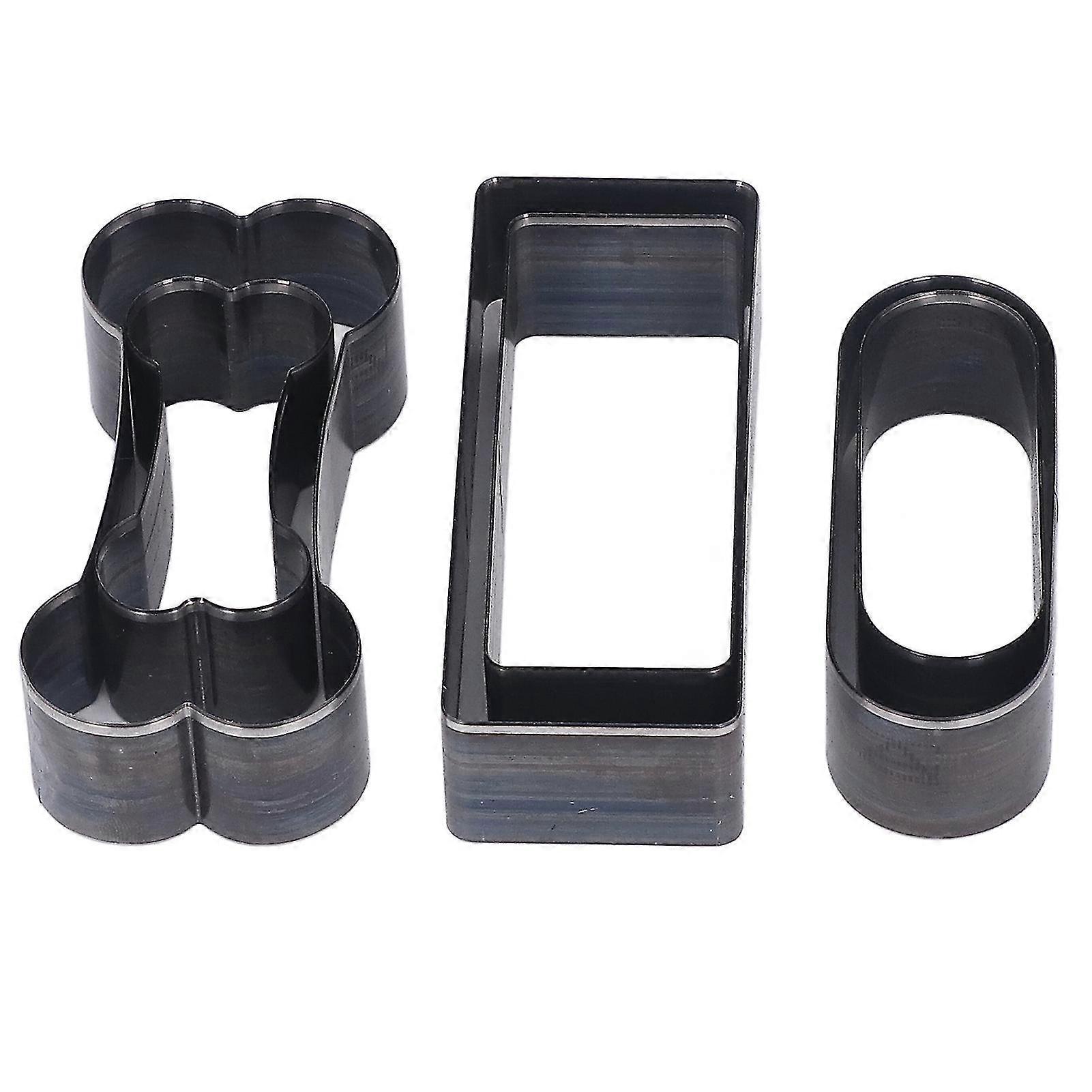 LeatherCraftPunchCuttingDiesSet-Rectangle,Oval,BoneShape(6PCS)