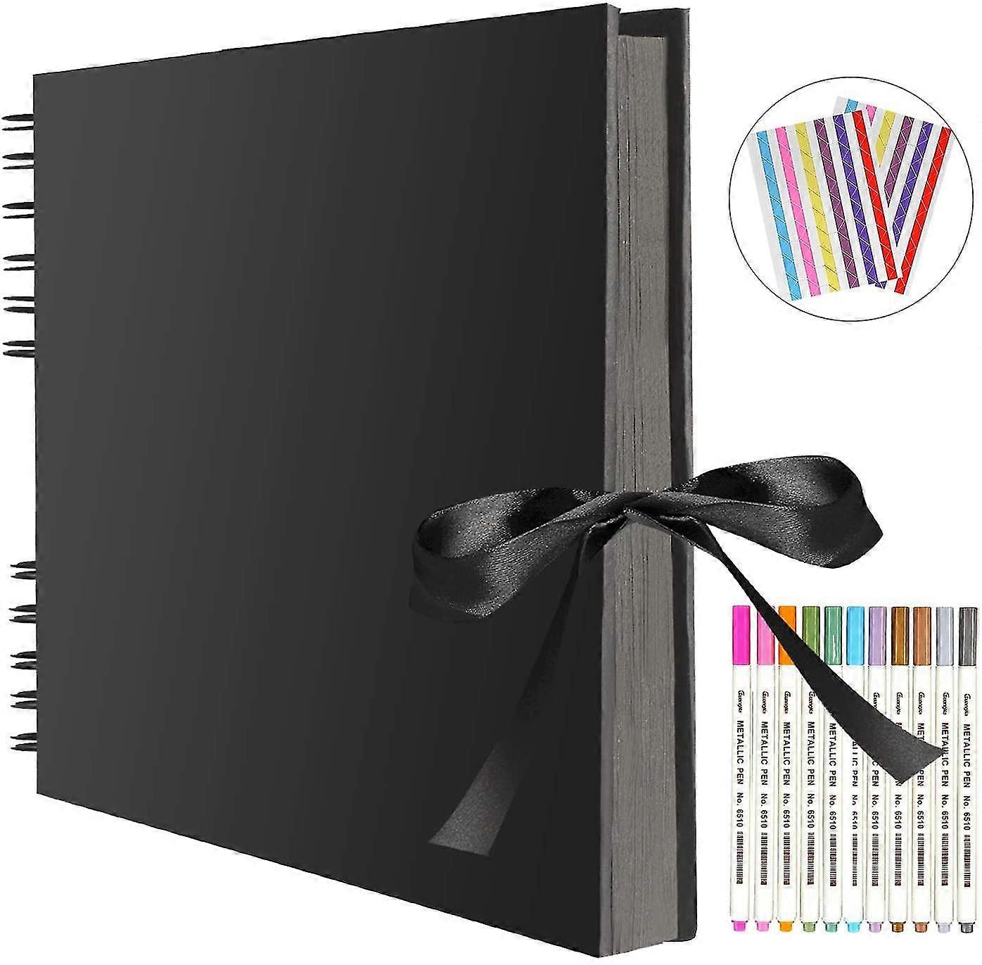 sunrain photo album 80 black pages scrapbook photo album to design yourself 40 sheets 28 x20cm pho