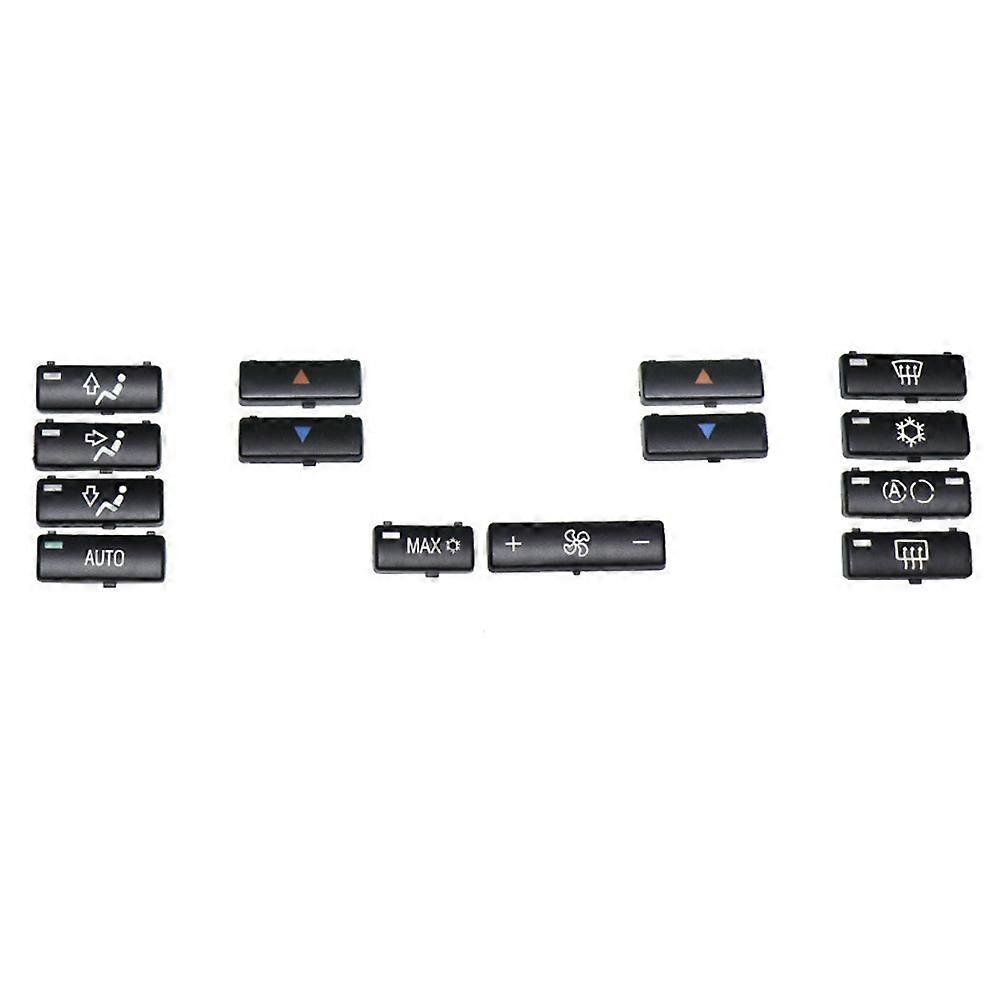 14Pcs Car Climate Control Air Conditioning Switch Button Covers for X5 E53 1999-2006 E39 1996-2002