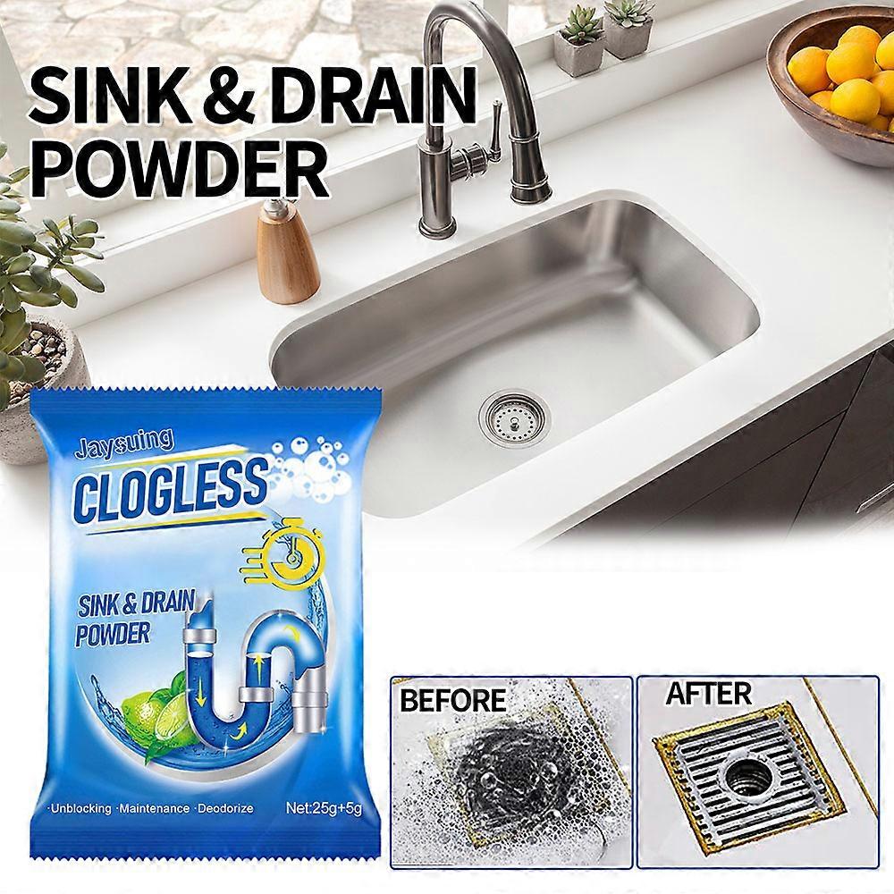 30g Drain Blocked Cleaning Powder Prevent Clogging Pinelines Cleaning Powder for Toilet Pipe