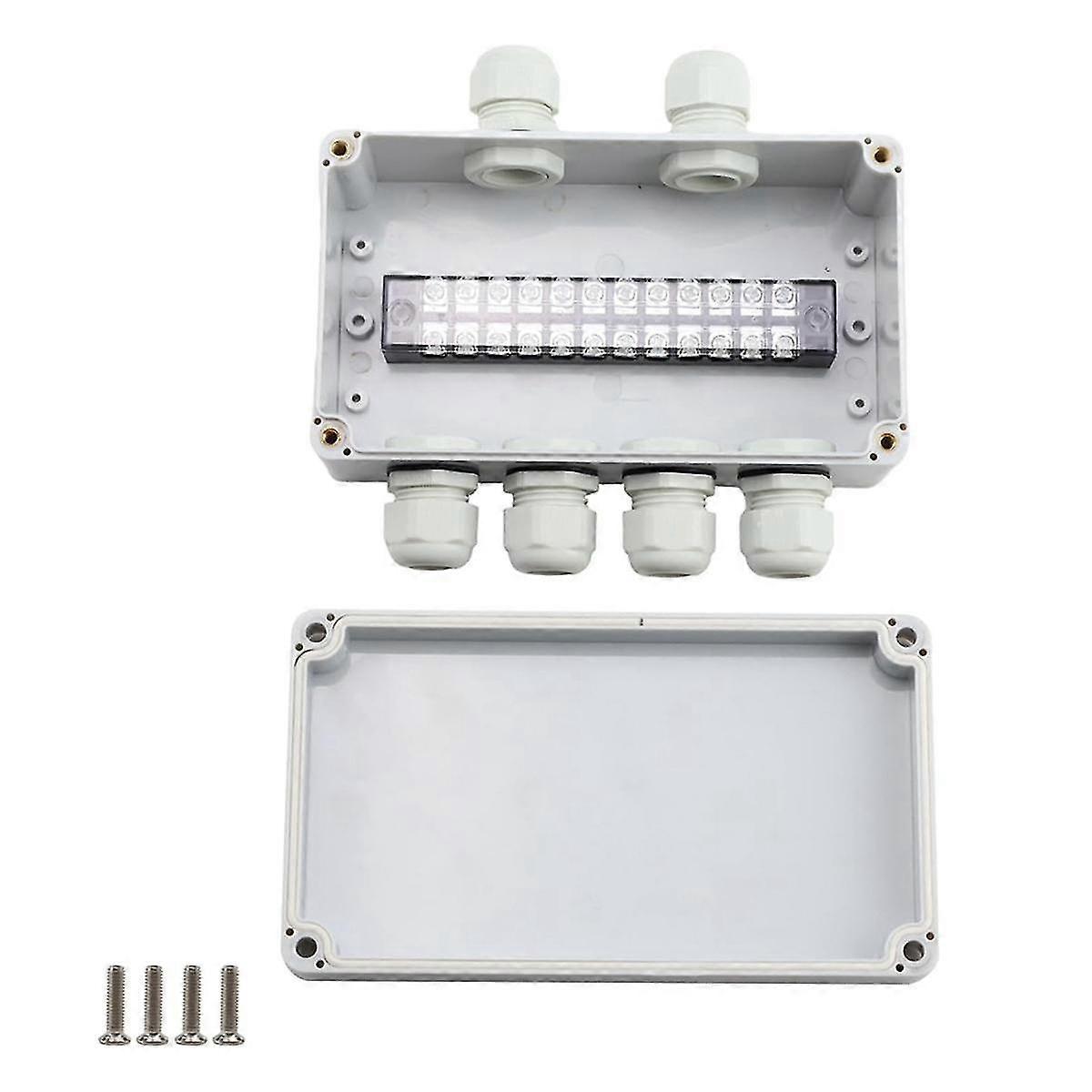 Ip66 Waterproof Junction Box 2 In 4 Out Waterproof Electrical Box compatible with Diameter 4-8 Mm Wi
