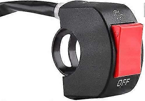 Motorbike Handlebar Switch, Push Button Switch Handlebar Mount Switch Control Motorcycle (redblack) (1pcs)
