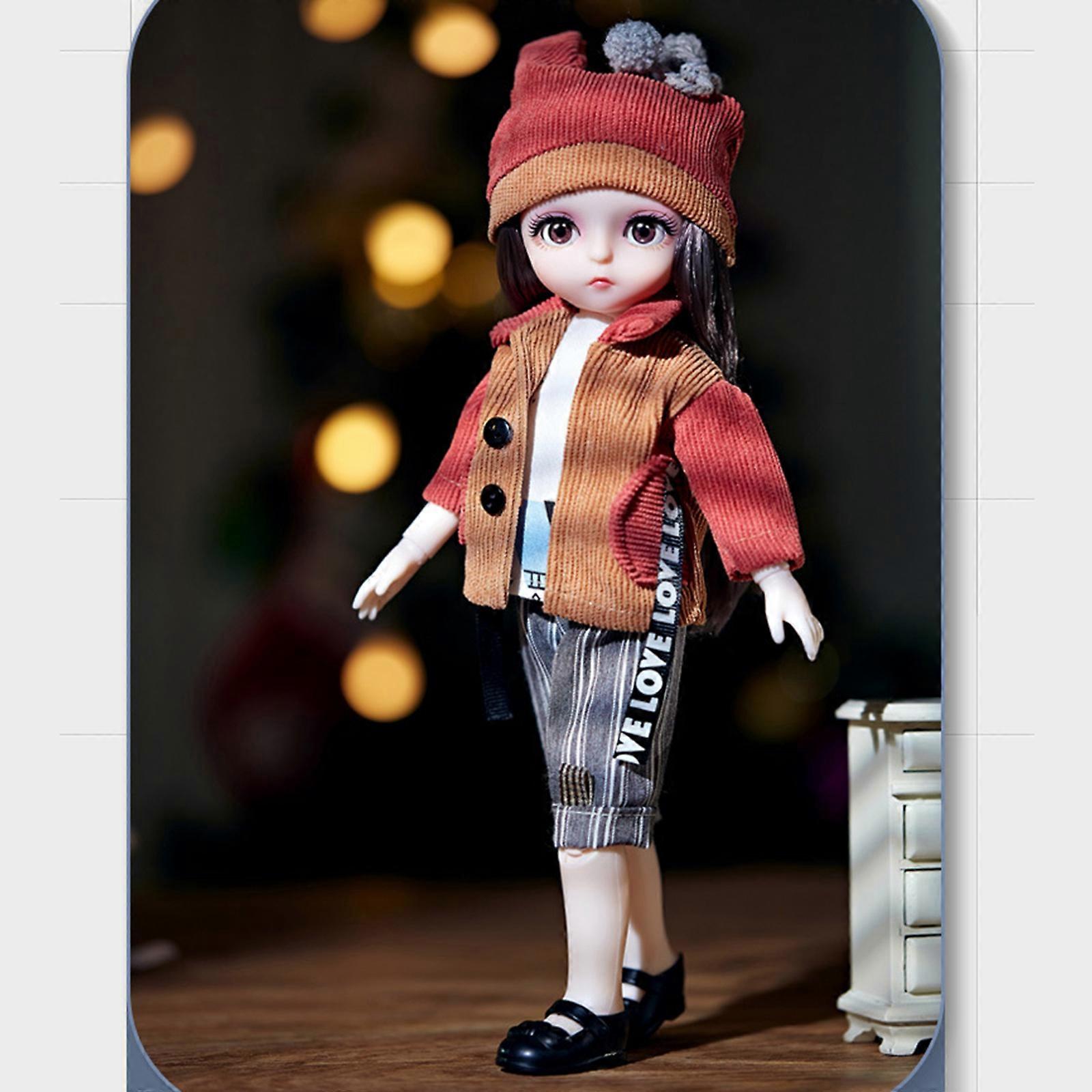 Doll Toy 12in 5D Eyes Joints Pretty Clothes Doll Toy Playset for Home Virgo