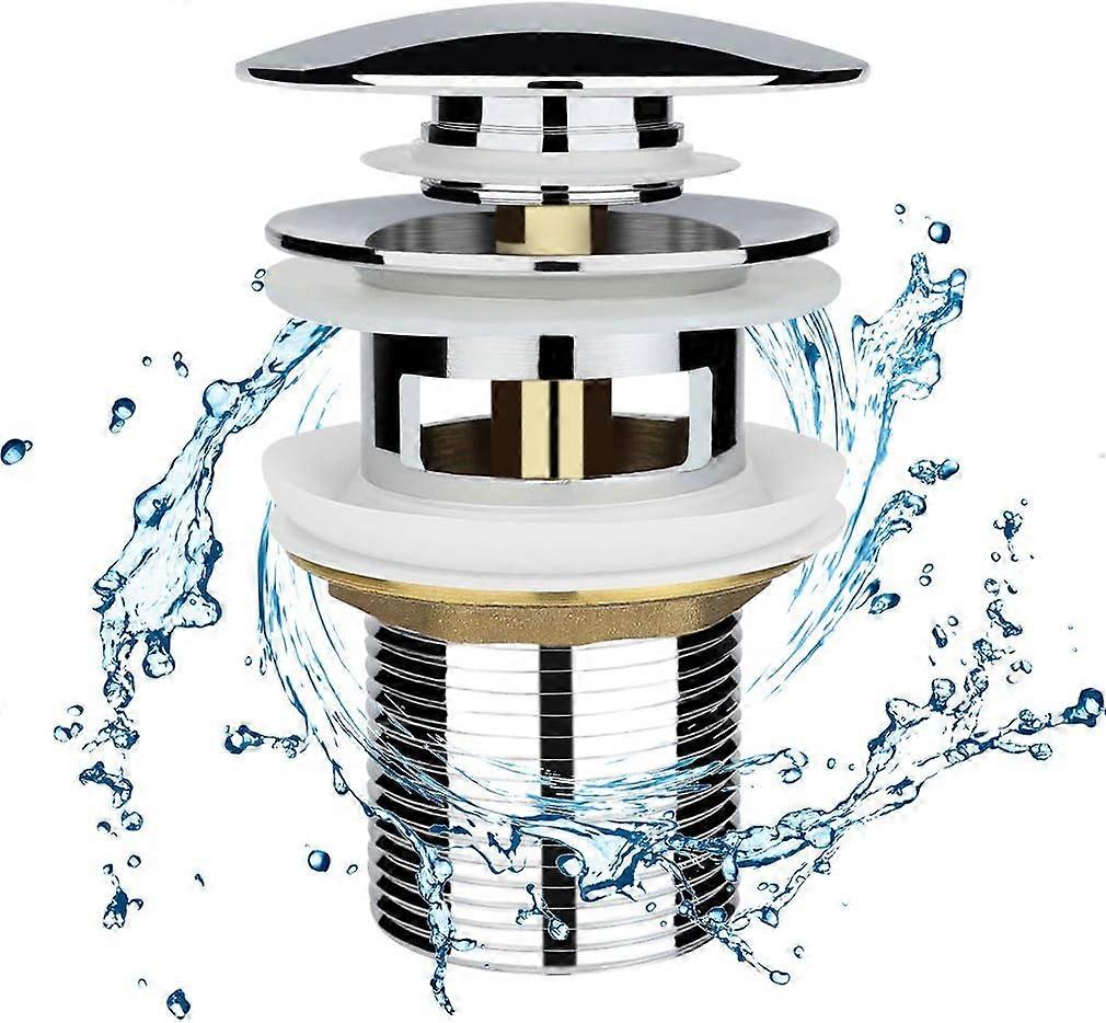 Basin Drain, Pop Up Basin Drain, Universal Basin Drain, Silver