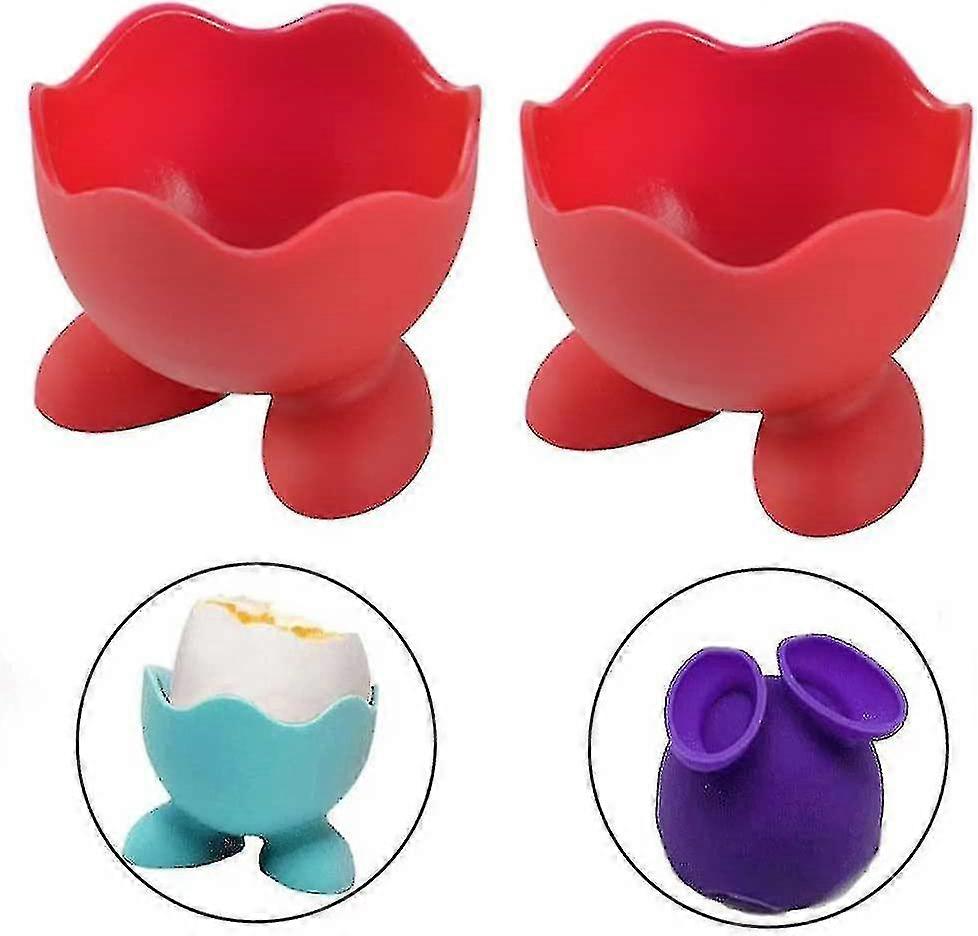 Set 5 Portauovo In Silicone Colorati E Impilabili - Divertenti E Pratici Per Colazioni E Uova Di Pasqua