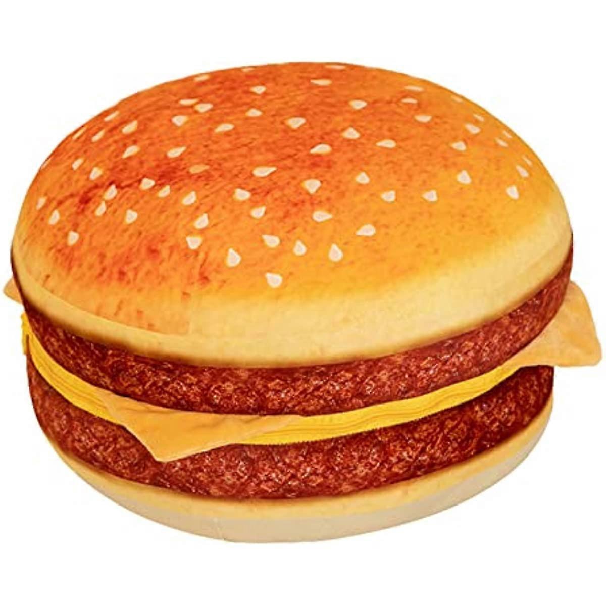 Rpporm Pillow Giant Hamburger Pillows Fluffy Burger Plush Pillows Soft Stuffed Hamburger Plush Toy Large Plush Hamburger Plushie Pillow Toys Gift For 
