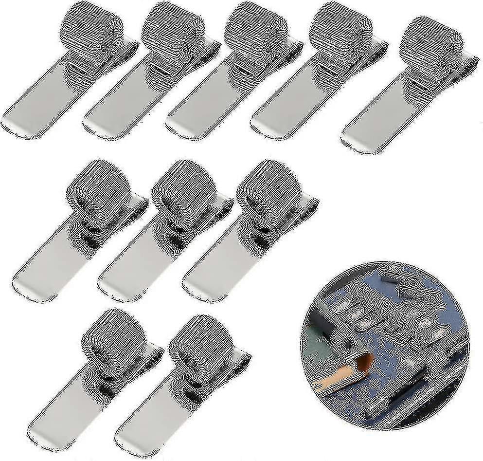 Stainless Pen Holder Clip For Notebook And Clipboard With Spring 5 Top & 5 Side -