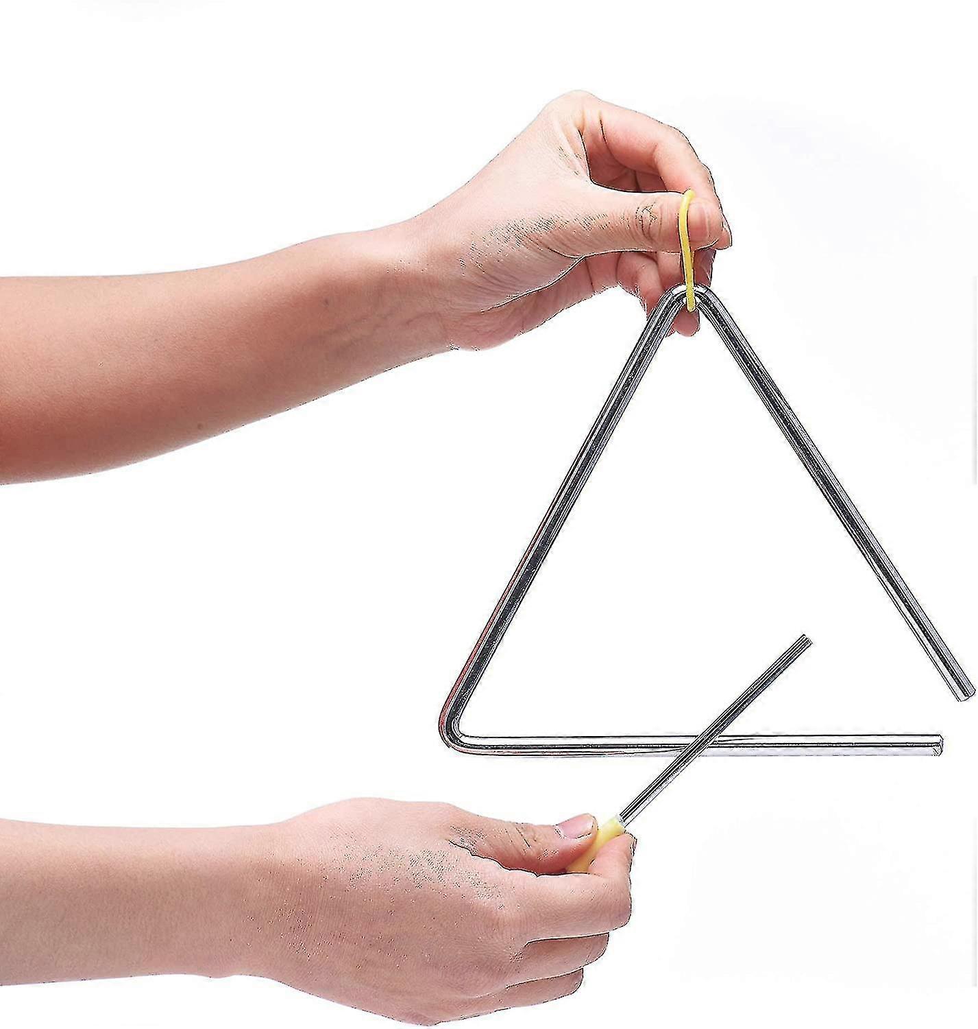 7 Inch Musical Steel Triangle Percussion Instrument With Striker