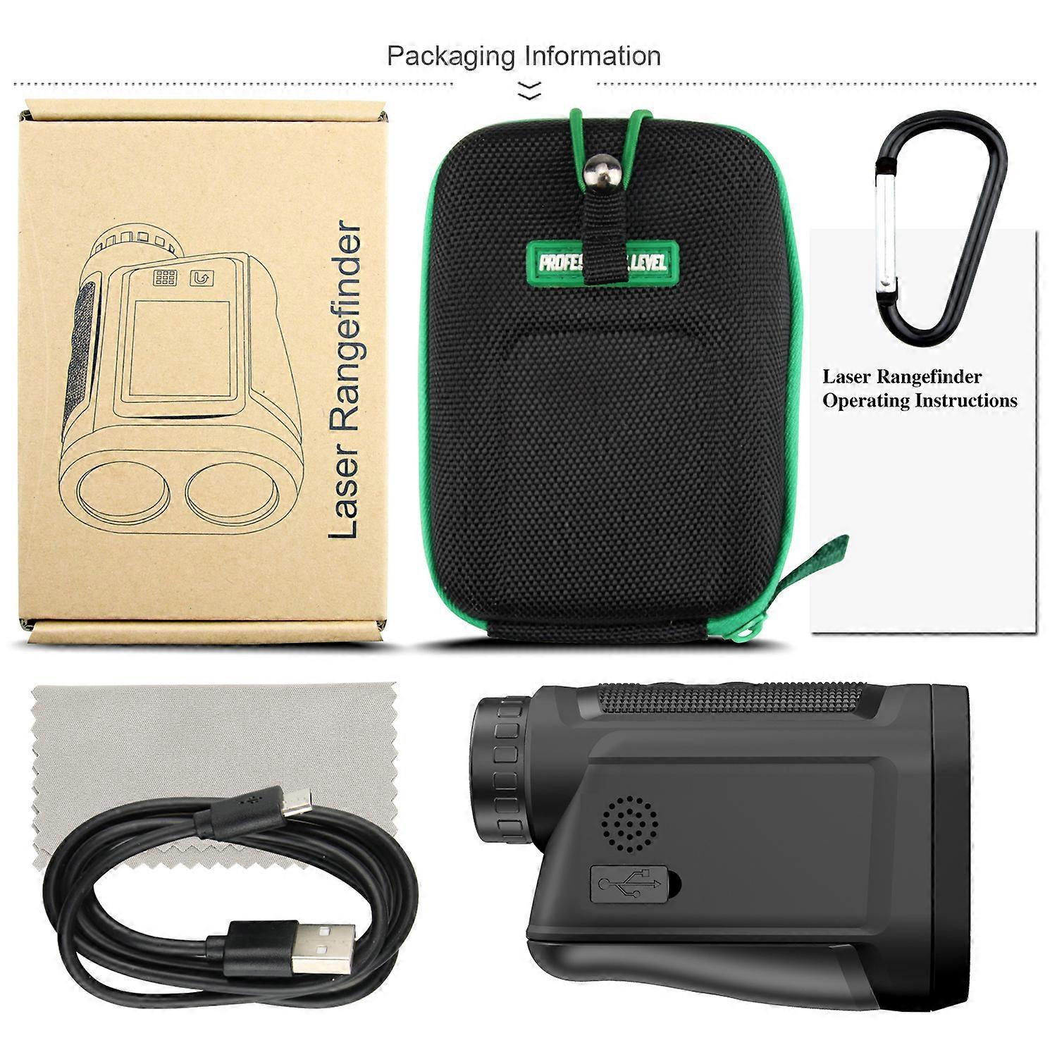 LCD Color Display Touch Screen Laser rangefinder Golf Telescope Range Finder Rechargeable Laser Distance meter with Flag-Lock