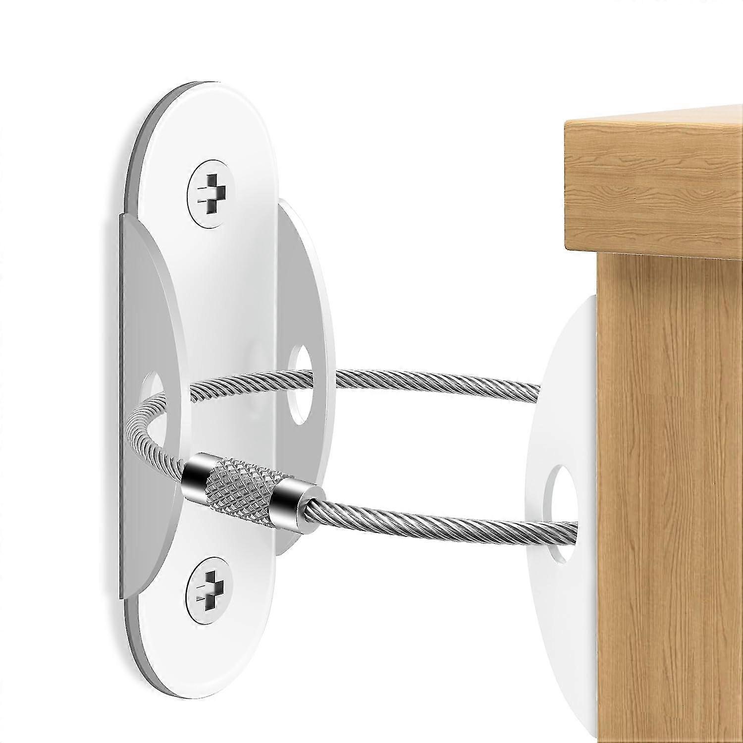 6パックアンチチップ家具アンカーベビープルーフ用家具アンカー家具ドレッサー壁安全アンカー家具安全ストラップ