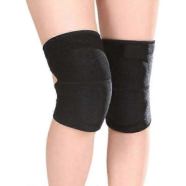 1 Pairs Of L Size Black Dance Knee Pads Adjustable, Soft, Sponge-padded Yoga