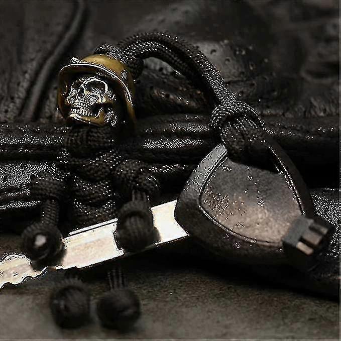 XIUXIYIXIA Umhängeband Vintage - Soldatin Perlen Messing Paracord Schlüsselband