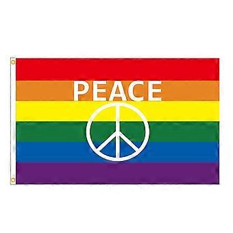 Bandiera Arcobaleno LGBT Rainbow - 150x90 Cm - Multicolore, Resistente Alle Intemperie - Perfetta Per Gay Pride E Manifestazioni - 5