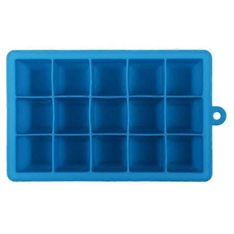 15 Grids DIY Big Ice Cube Mold Square Shape Silicone Ice Tray Fruit Ice Cream Maker