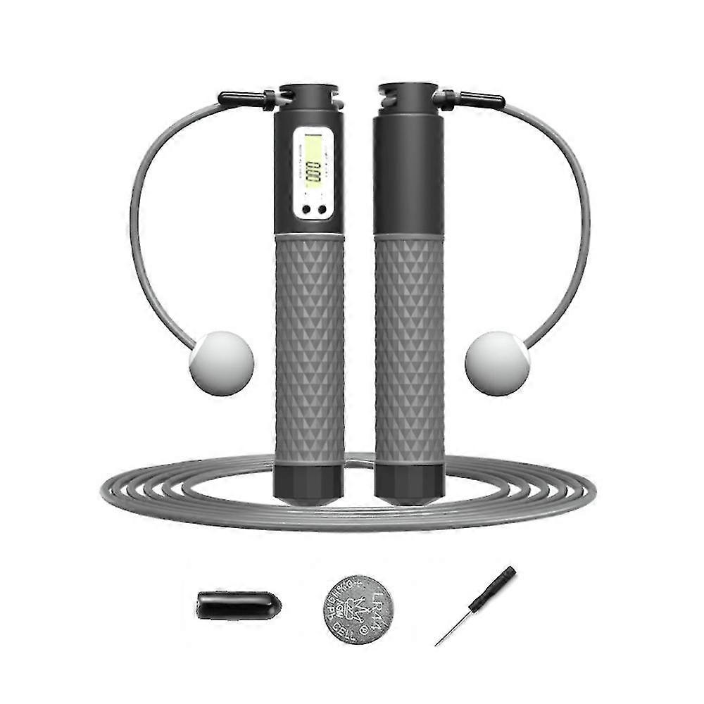 Weighted Jump Rope with Counter, Adjustable Exercise Rope for Adults