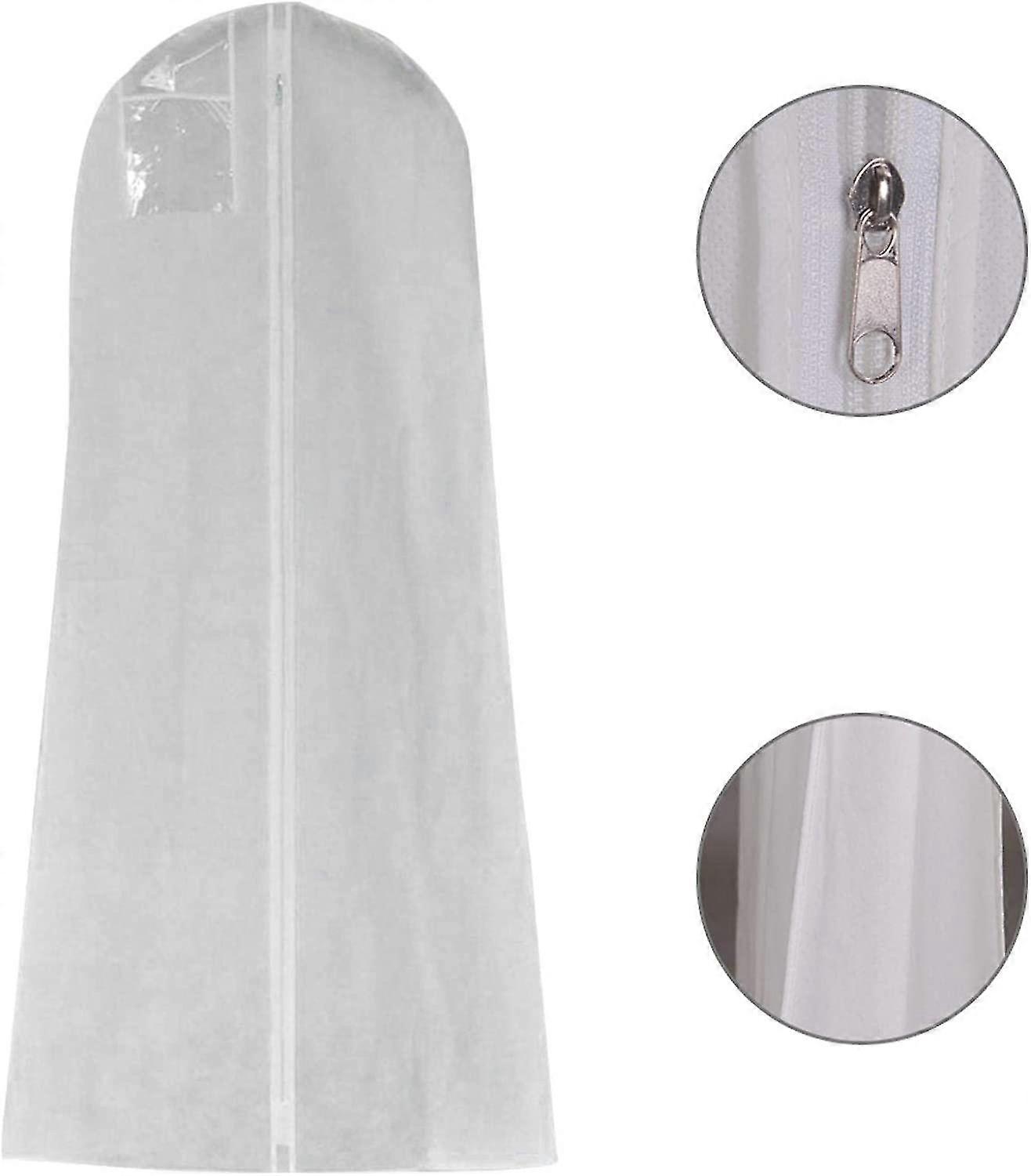 ウェディングドレスイブニングドレスのための通気性の衣服バッグ保護カバーは、コートアンチダストウェディングドレス衣服バッグ白180 Cm