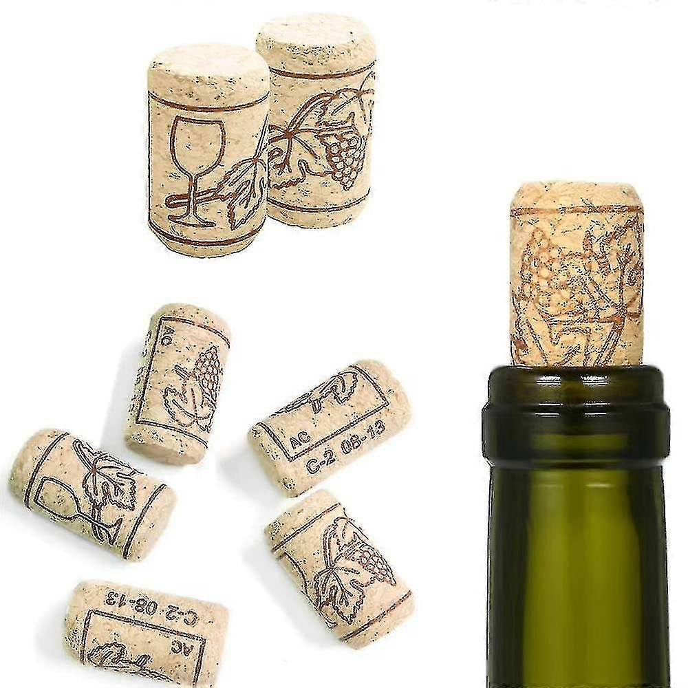 50 Wooden Wine Corks Round Corks, Bottle Replace Very Suitable For Home Brewing