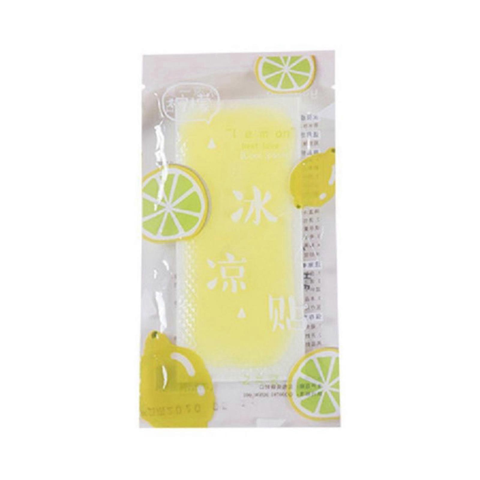 (Lemon flavored bag with 2 pieces) Fruit flavored ice cooling patch Summer cooling patch Cooling patch