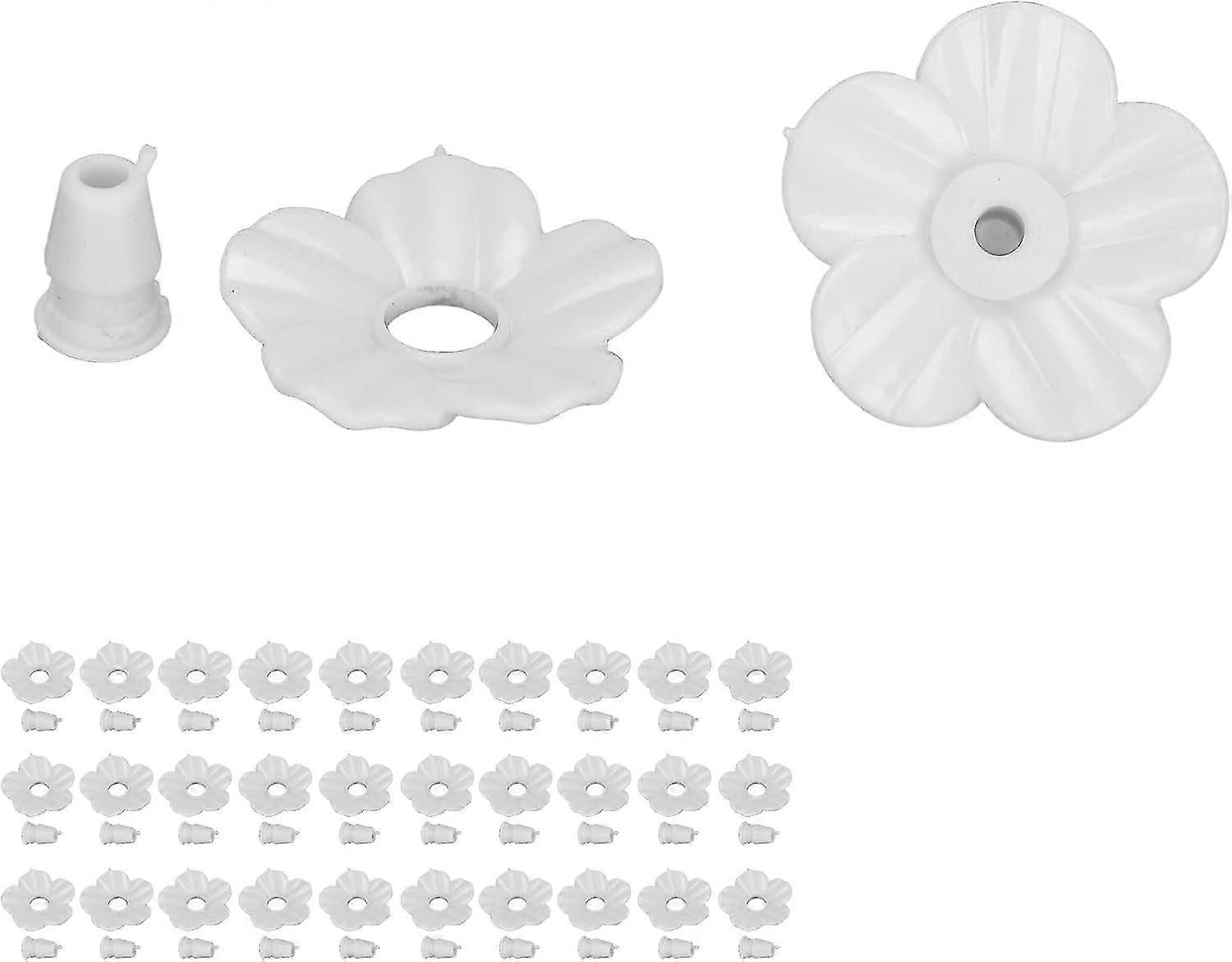 30PCS Hummingbird Feeders Replacement Flowers, Brightly Colored Hummingbird Feeder Replacement Parts for Most Hummingbird Feeders(White)