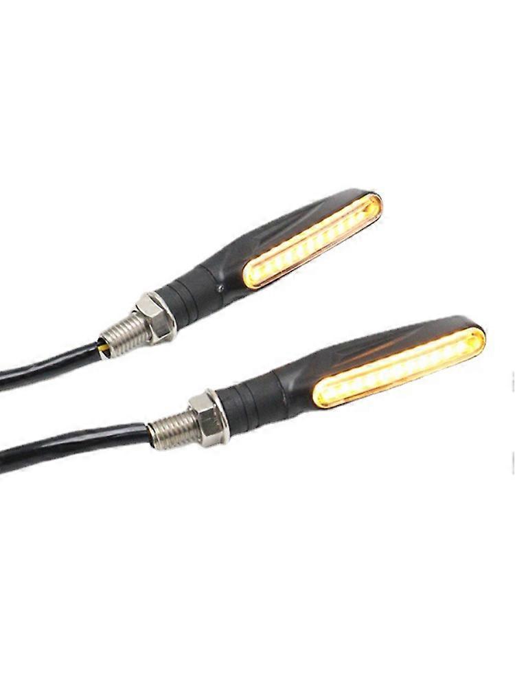 1/2 Pieces Universal Led Motorcycle Direction Indicator 12V IP68 Waterproof Amber Flasher Turn Signal Taillights Lamp Accessorie