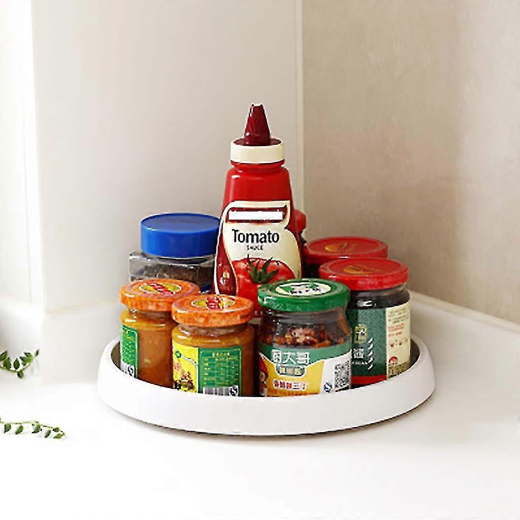Corner Frame Rotating Condiment Storage Rack Kitchen Storage Tray