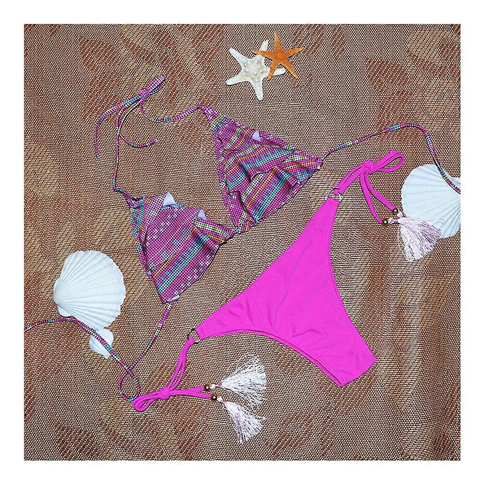 Tassel Impression à la mode Bikini Set Beach Maillot de bain Maillot de bain
