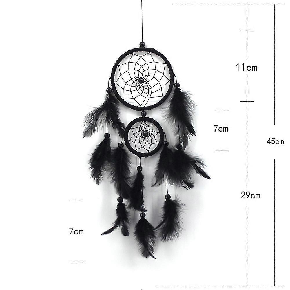 Romantisk drømmefanger håndlavet traditionel drømmefanger Yin Yang 50 "lang boligindretning fjer drømmefanger