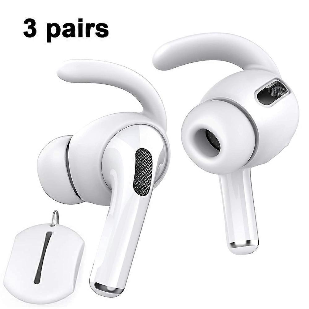 3 Pairs AirPods Pro Ear Hooks Covers Added Storage Pouch Accessories Compatible with compatible with APL AirPods Pro
