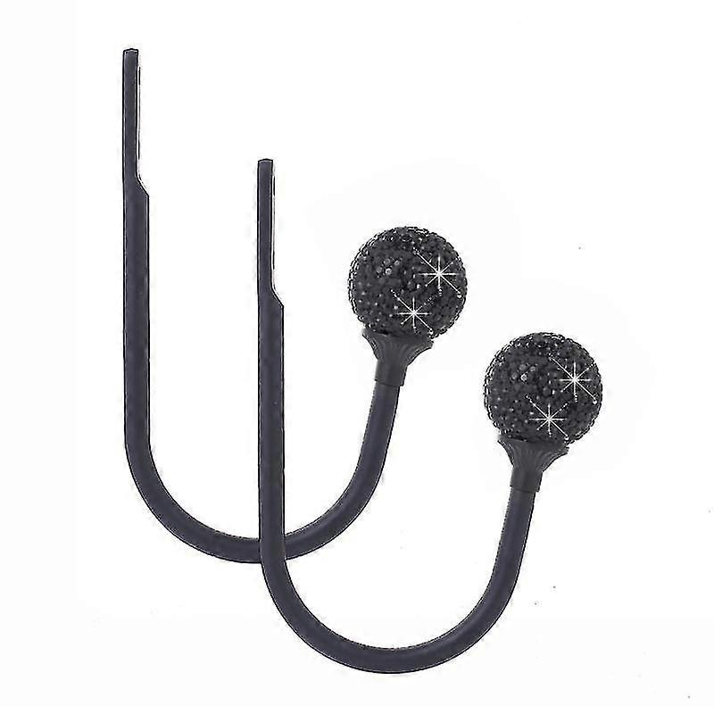1 Pair Multifunctional Rhinestone Ball Bling Loop Holder Home Curtain Holdback Drapery Tieback