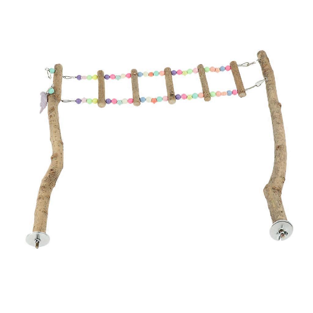 pappagallo uccello legno naturale stand trespolo scala giocattolo, scala di fissaggio al trespolo