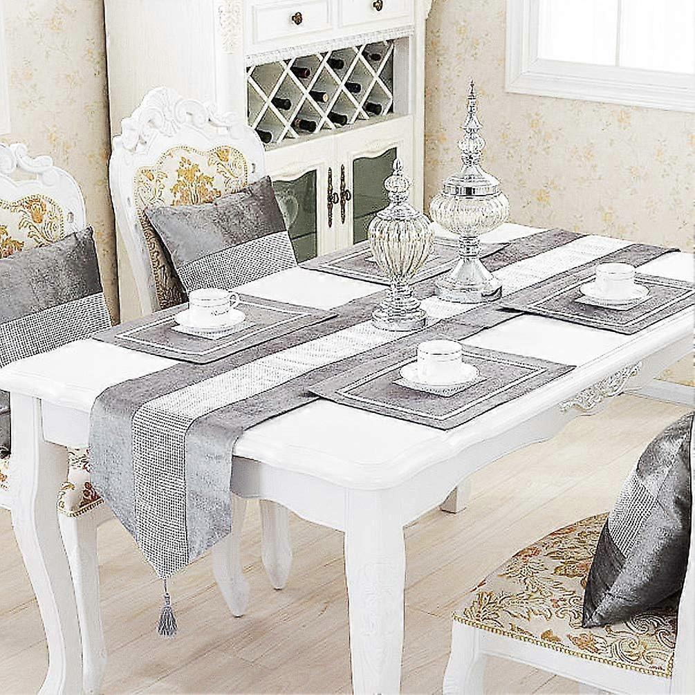 13x84 inch Table Runner with Sequined Rhinestone, Elegant Table Decoration