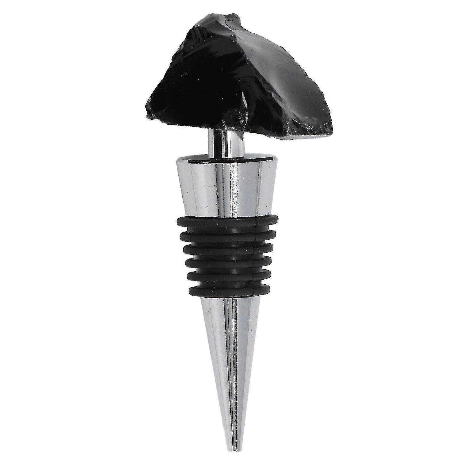Natural Eco Friendly Wine Stopper Excellent Sealing Performance Highly Durable for Home Bar Hotel (Obsidian)