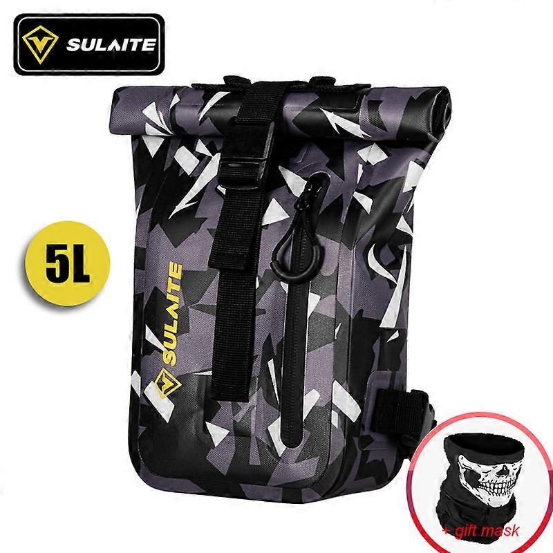 5L バイクバッグ 防水 オックスフォード ドロップウエスト レッグバッグ モトドロップレッグサイドバッグ アウトドア カジュアルウエストバッグ バイク カジュアルショルダー