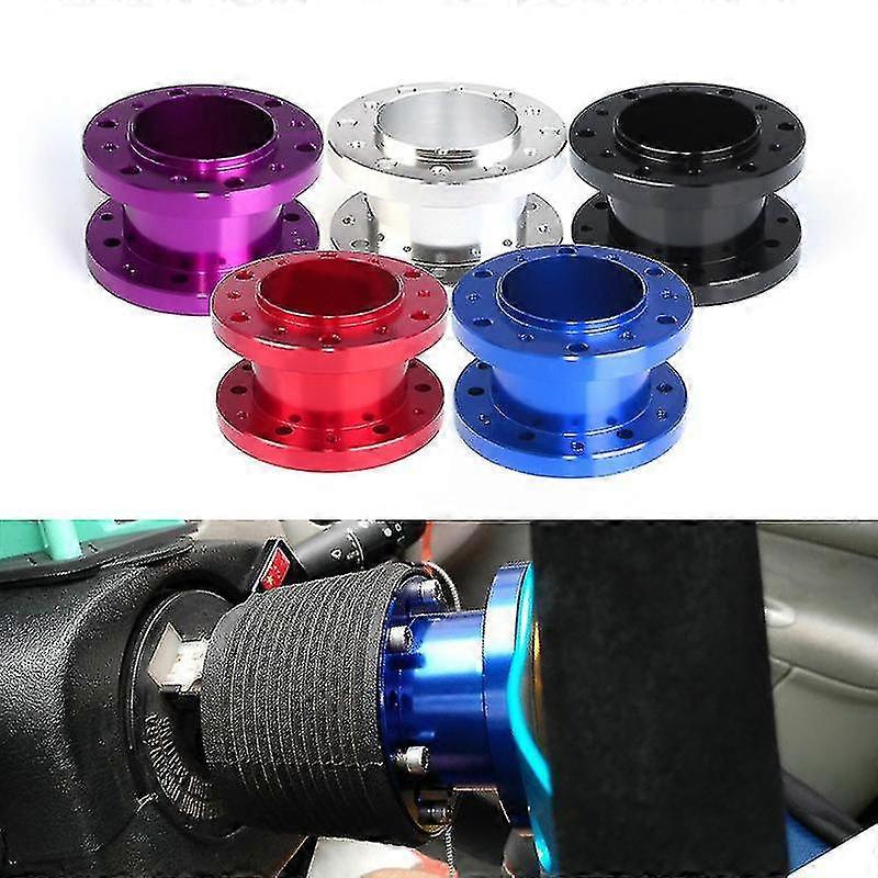 Racing Racing Modified Steering Wheel Multi-Color Quick-Release Base Booster Pad Universal Metal 5cm Blue
