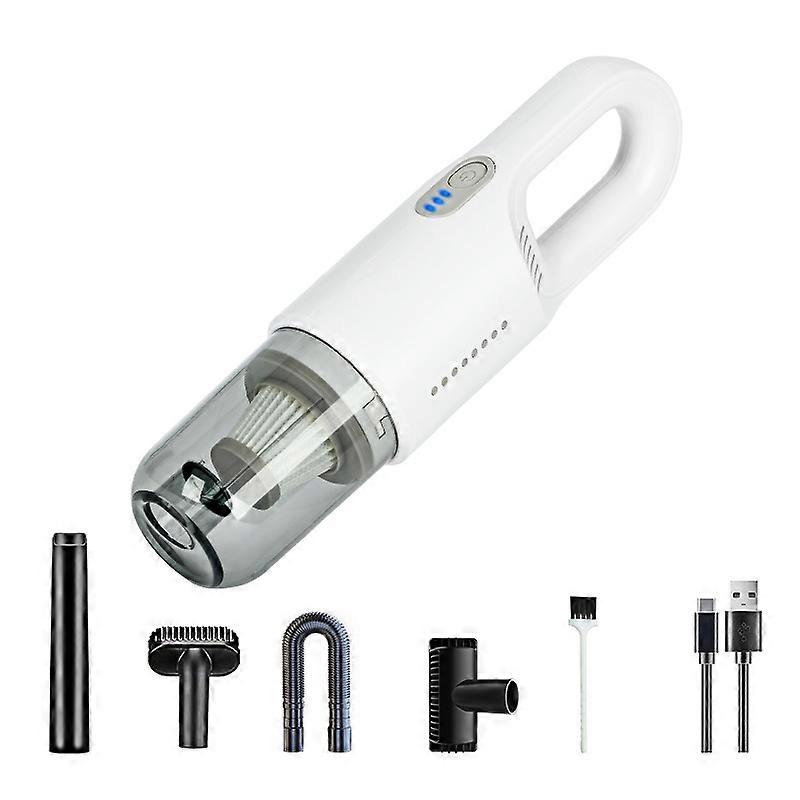 Wireless Car Handheld Vacuum Cleaner White 7.4V