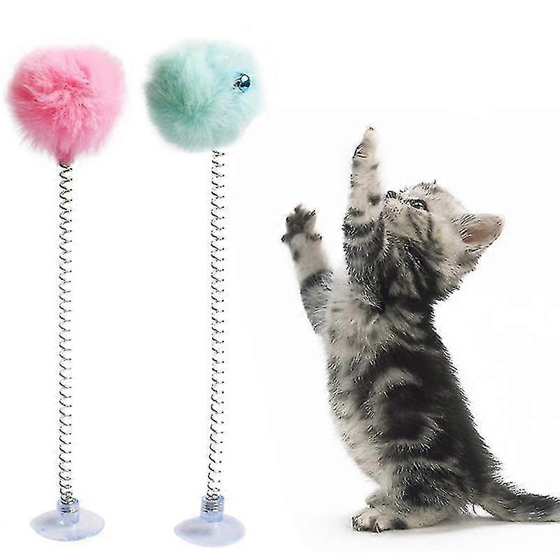 Cat Teaser Wand Plush Ball Bell Dcor Cat Interactive Toy