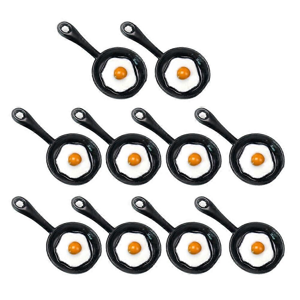 10pcs Alliage Poêle À Frire Pendentifs Charmes Bijoux Fabrication Accessoire Pour Boucles D’oreilles Collier (Noir)