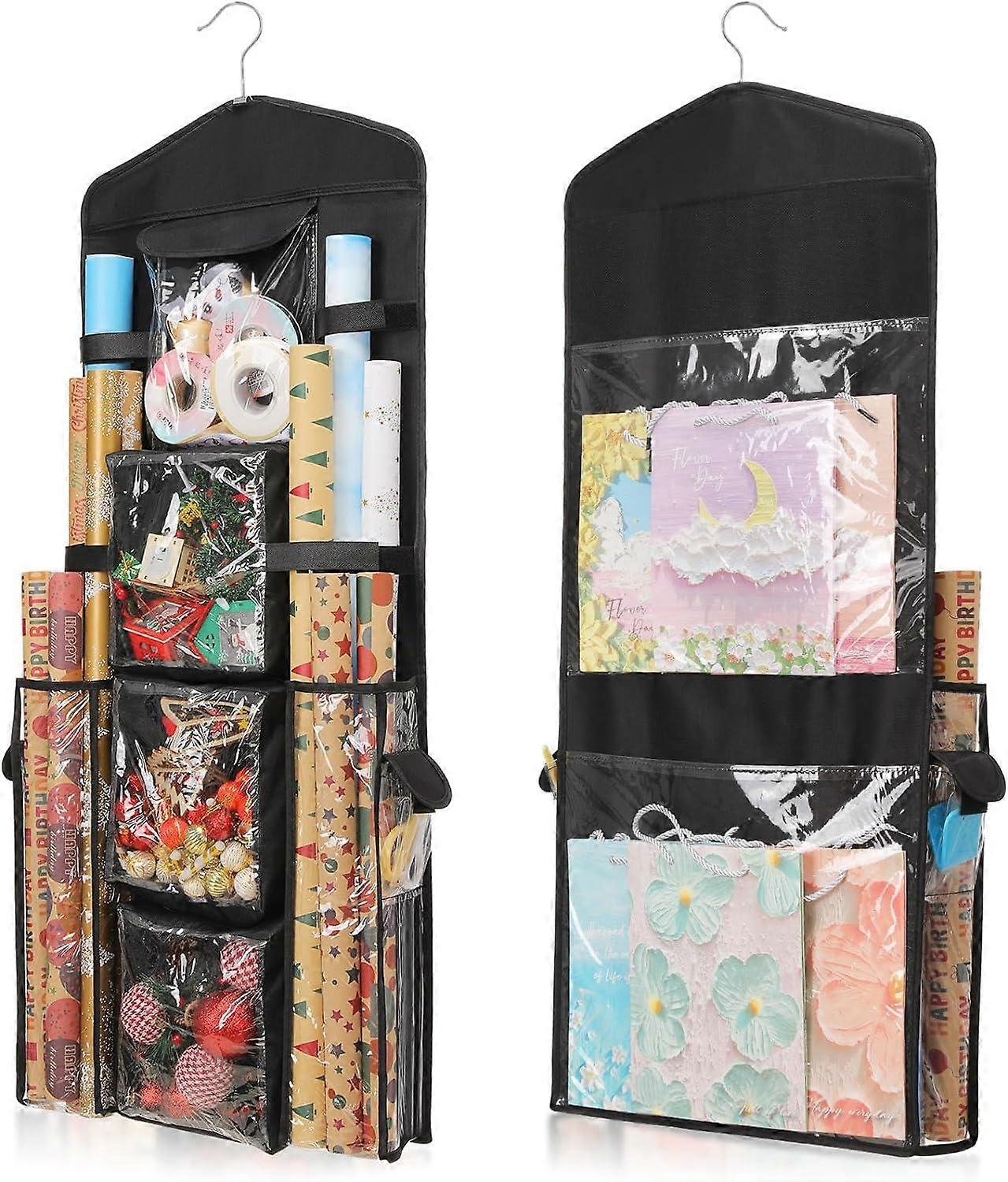 Wrapping Paper Storage, Double-Sided Gift Wrap Organizer Holder