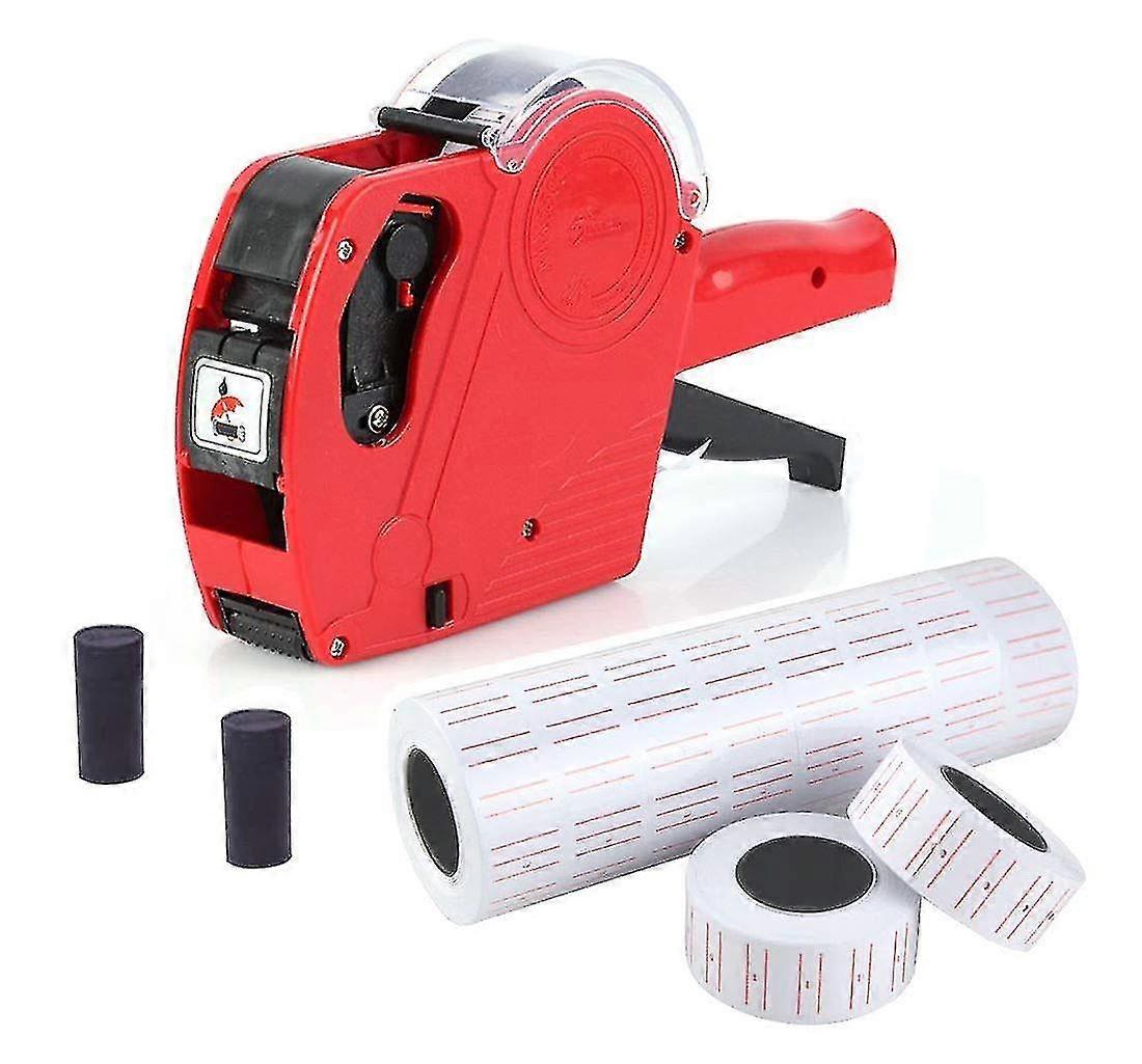 Label Plier 1 Line 8 Character Retail Price Tag Gun Kit With 10 Label Rolls And 2 Ink Cartridges