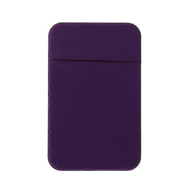 Mobile Phone Credit Card Wallet Holder Pocket Stick-On Adhesive Elastic Tool