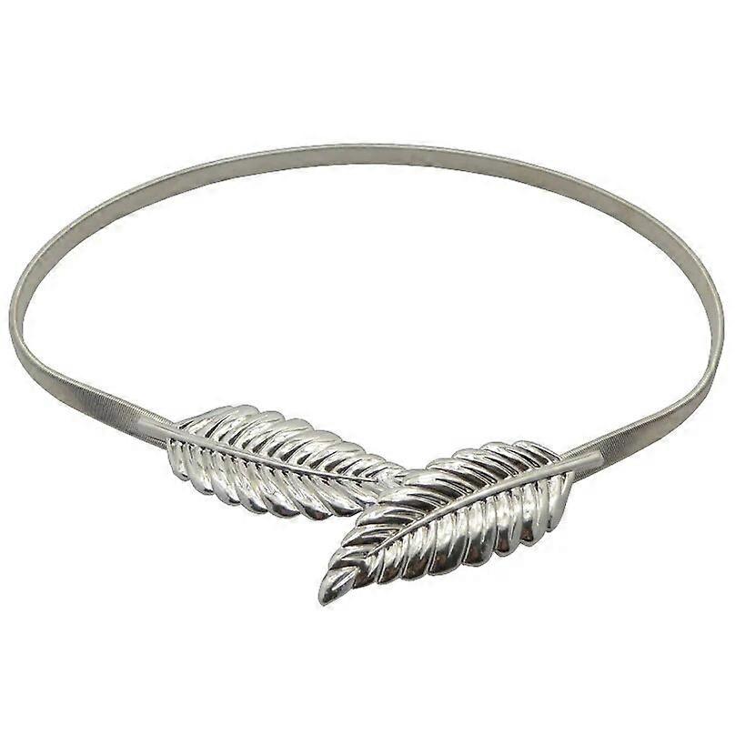 Gold Flower Shape Elastic belts For Women Girl Stretch Skinny Waist Belt Cummerbunds Metal Female Belt cinturon mujer cinto