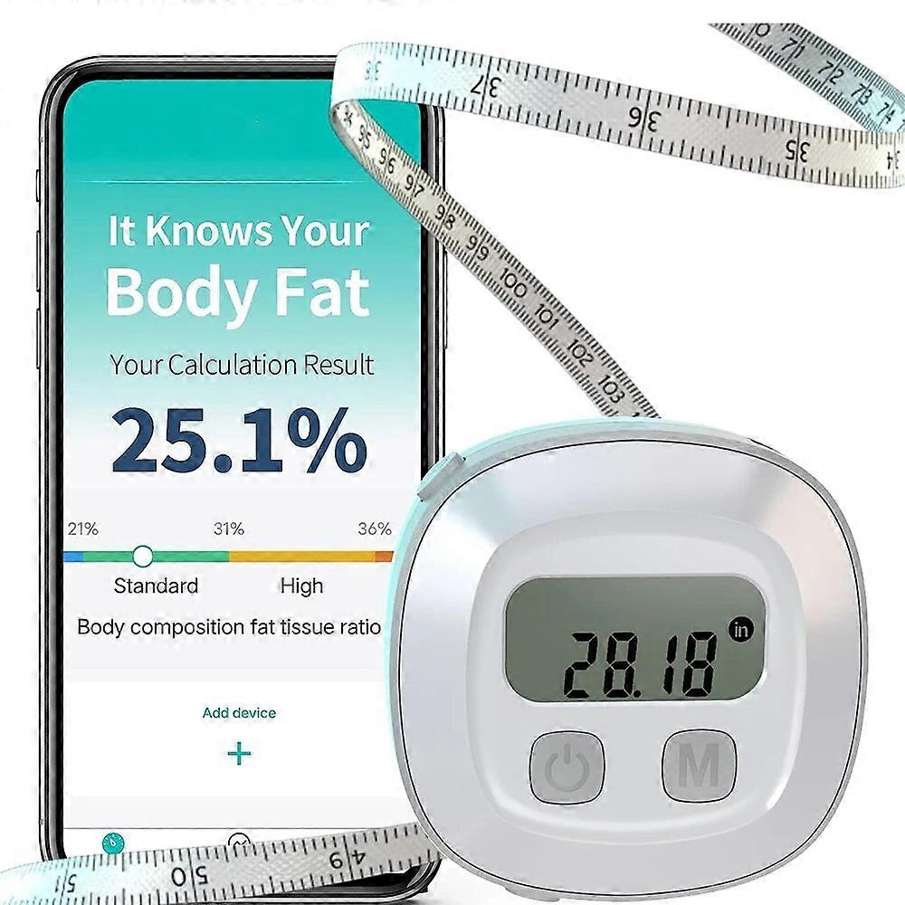 Retractable Digital Smart Body Tape Measure with App Portable 150cm Bluetooth LED Electronic Health Test