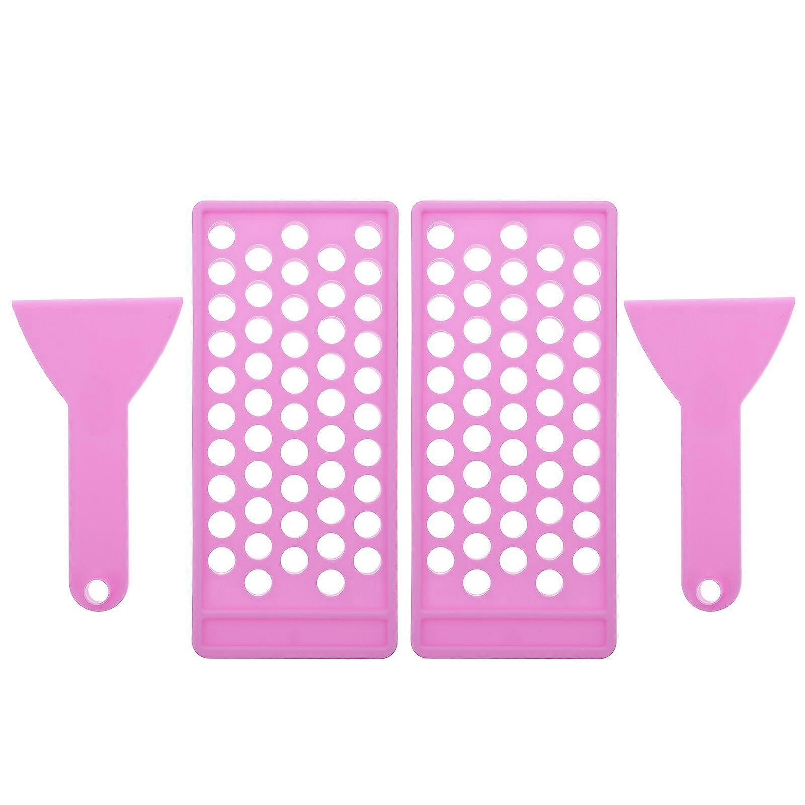 2 Sets Lipstick Filling Tray and Spatula DIY Lip Balm Lip Gloss Crafting Kit