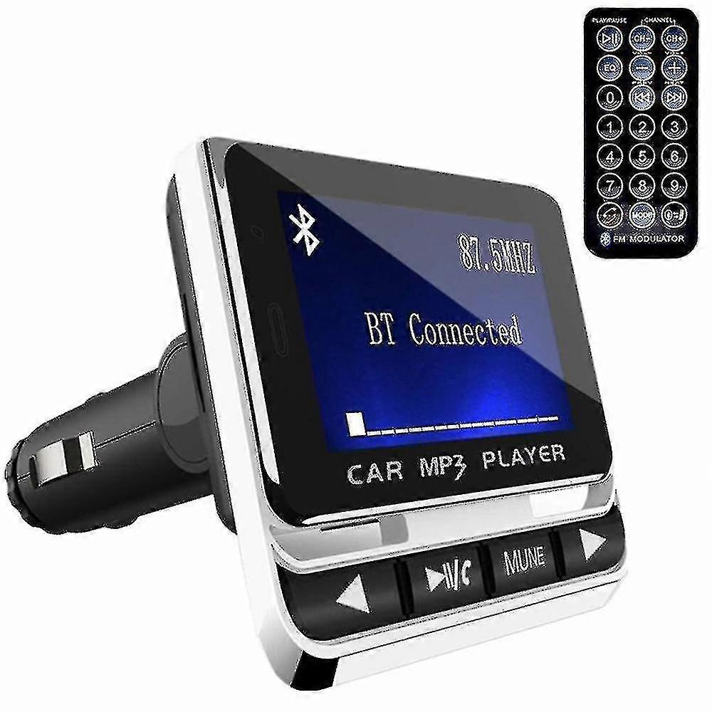 Fm12b 1.44 Inch Lcd Bluetooth Car Mp3 Player Handsfree Wireless Fm Transmitter Radio Adapter Usb Car Charger Remote Control