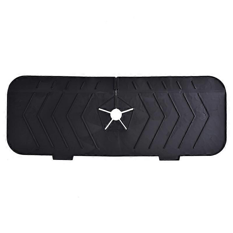 Splash-proof Foldable Faucet Mat Reusable Tear Resistant Drain TPR Soap Dispenser Tray Sink Drying Pad for Hotel Qinhai