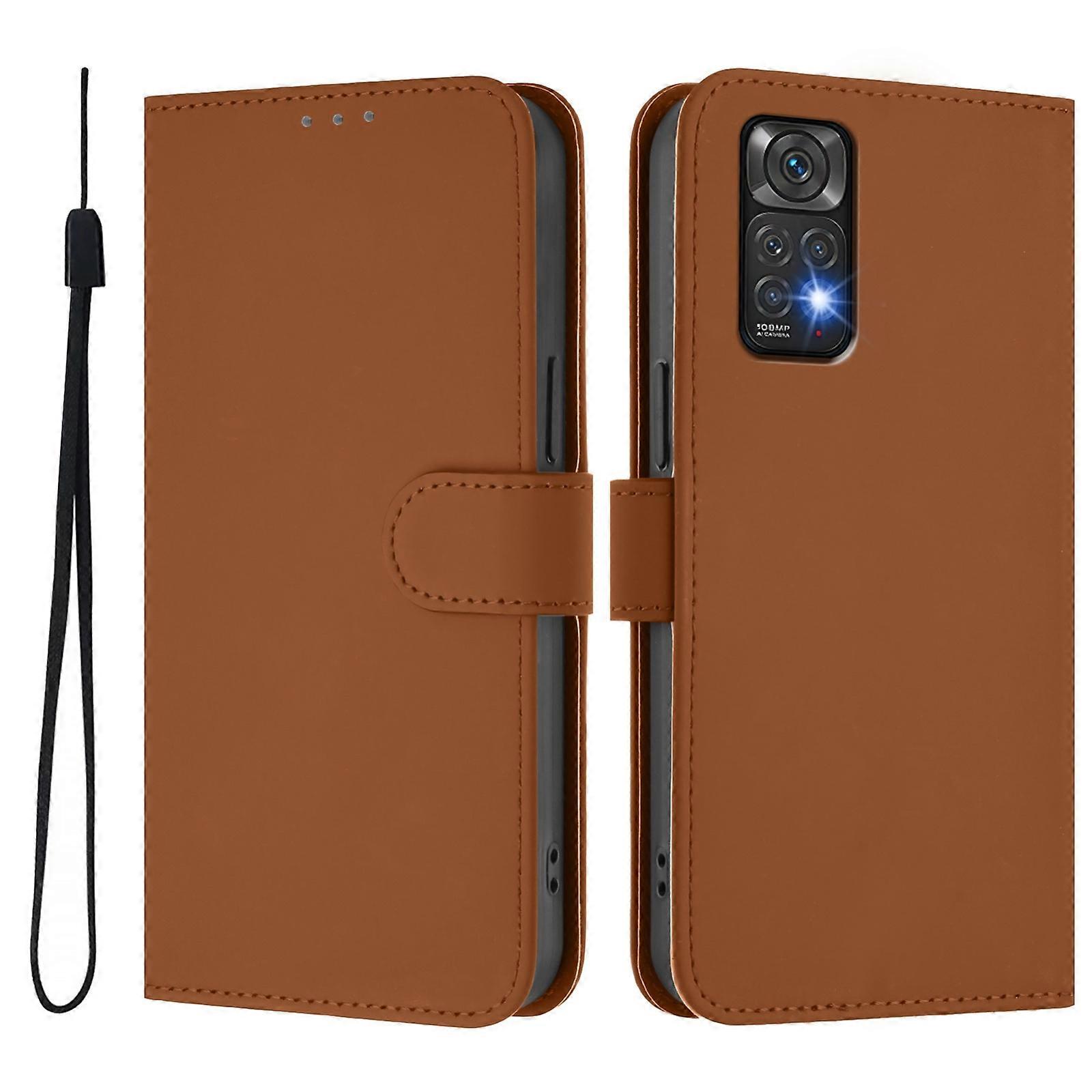 Solid Color PU Case For Redmi Note 11 4G Global