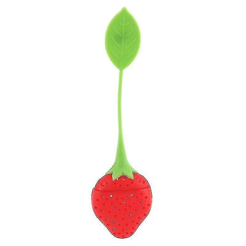 Compatible avec la passoire à infuseur de thé en silicone Strawberry Design - Rouge et vert / Convient pour une utilisation dans la théière, la tasse de thé et plus encore - un cadeau merveilleux pour un