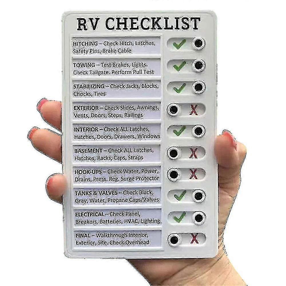 Portable Memo Plastic Board Rv Checklist