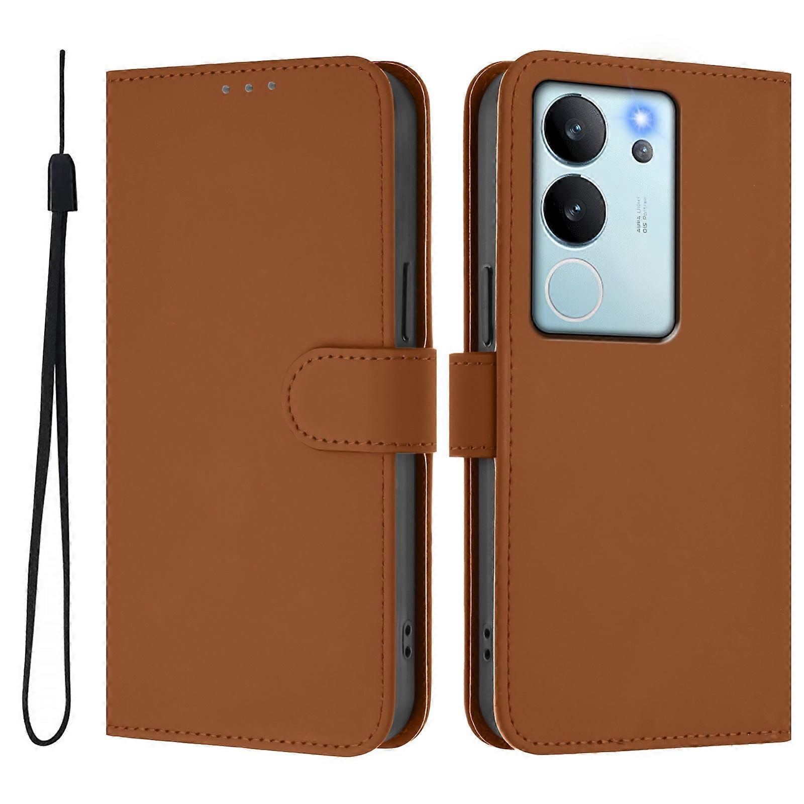 Solid Color PU Case For vivo V30 Lite 5G Global